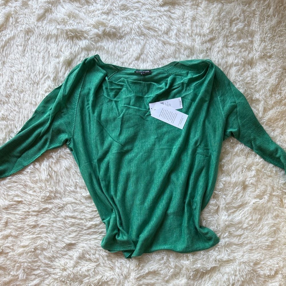 Eileen Fisher Emerald Green Blouse